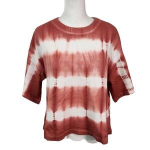 Lini Tie-Dye Crop Top NWT Size Small Boxy Crew Neck Tie-Dye T-Shirt